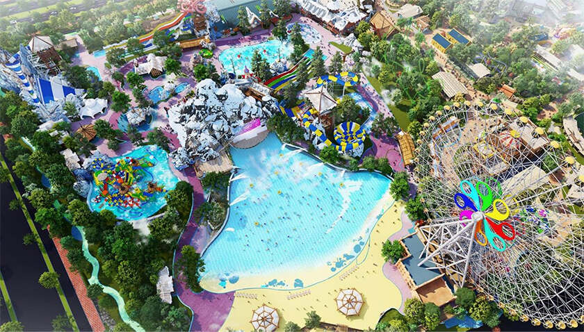 赣中首座综合性现代主题乐园！江西吉安欢乐世界水上游乐设备进入试滑验收阶段